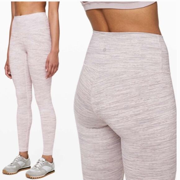 Lululemon Wunder Under High Rise Tight Heathered Purple Full On Luxtreme Size 10 - Picture 2 of 5